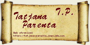 Tatjana Parenta vizit kartica
